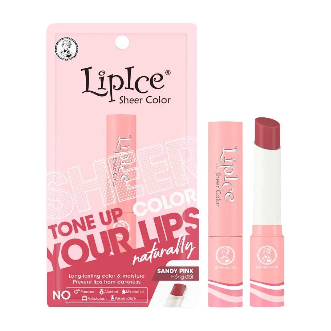 Son Dưỡng Môi Có Màu LipIce Sheer Color Sandy Pink Hồng Đất 2,4g – Giữ Ẩm Dài Lâu, Hiệu Chỉnh Sắc Môi Tự Nhiên 4