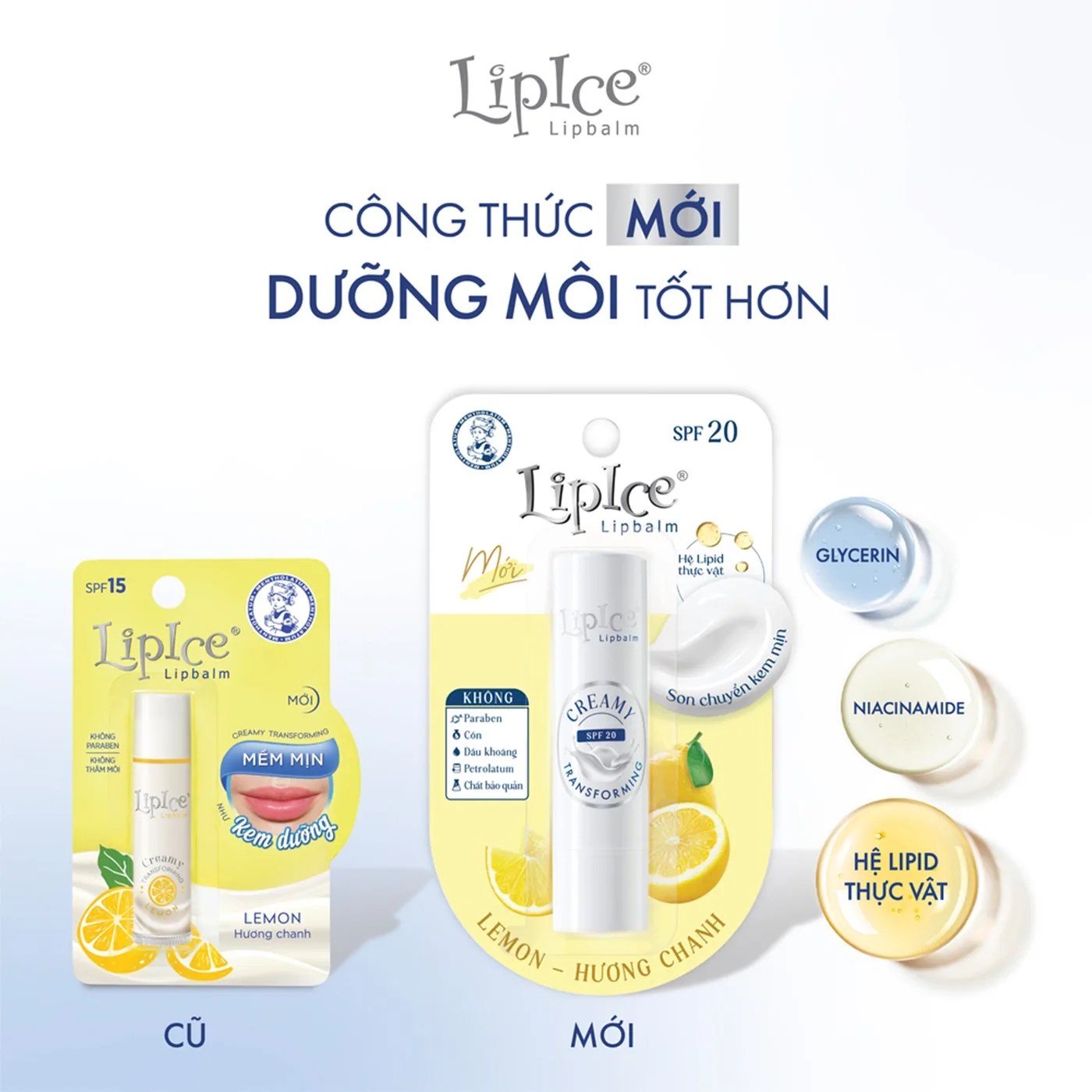 Son Dưỡng Môi LipIce Lemon Hương Chanh SPF20 3,3g – Son Chuyển Kem Mịn, Mềm Môi Ẩm Mượt 5