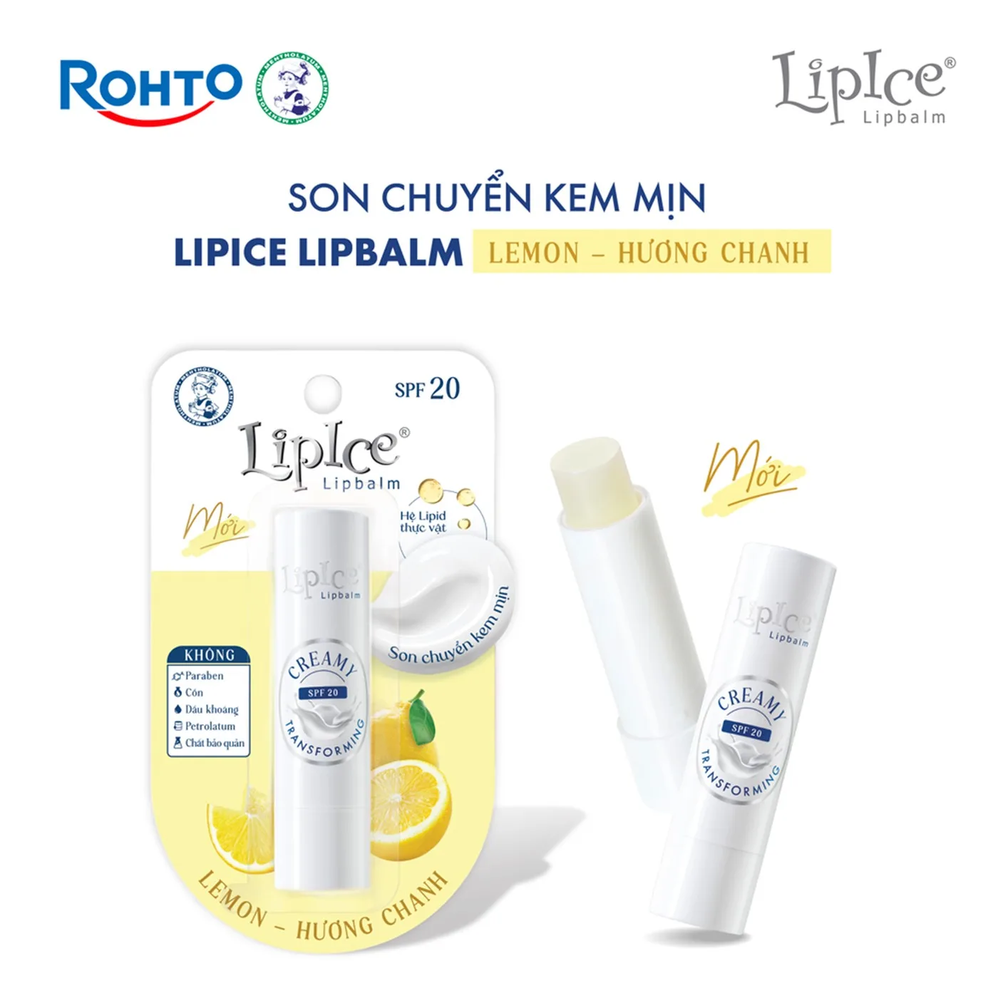 Son Dưỡng Môi LipIce Lemon Hương Chanh SPF20 3,3g – Son Chuyển Kem Mịn, Mềm Môi Ẩm Mượt 8