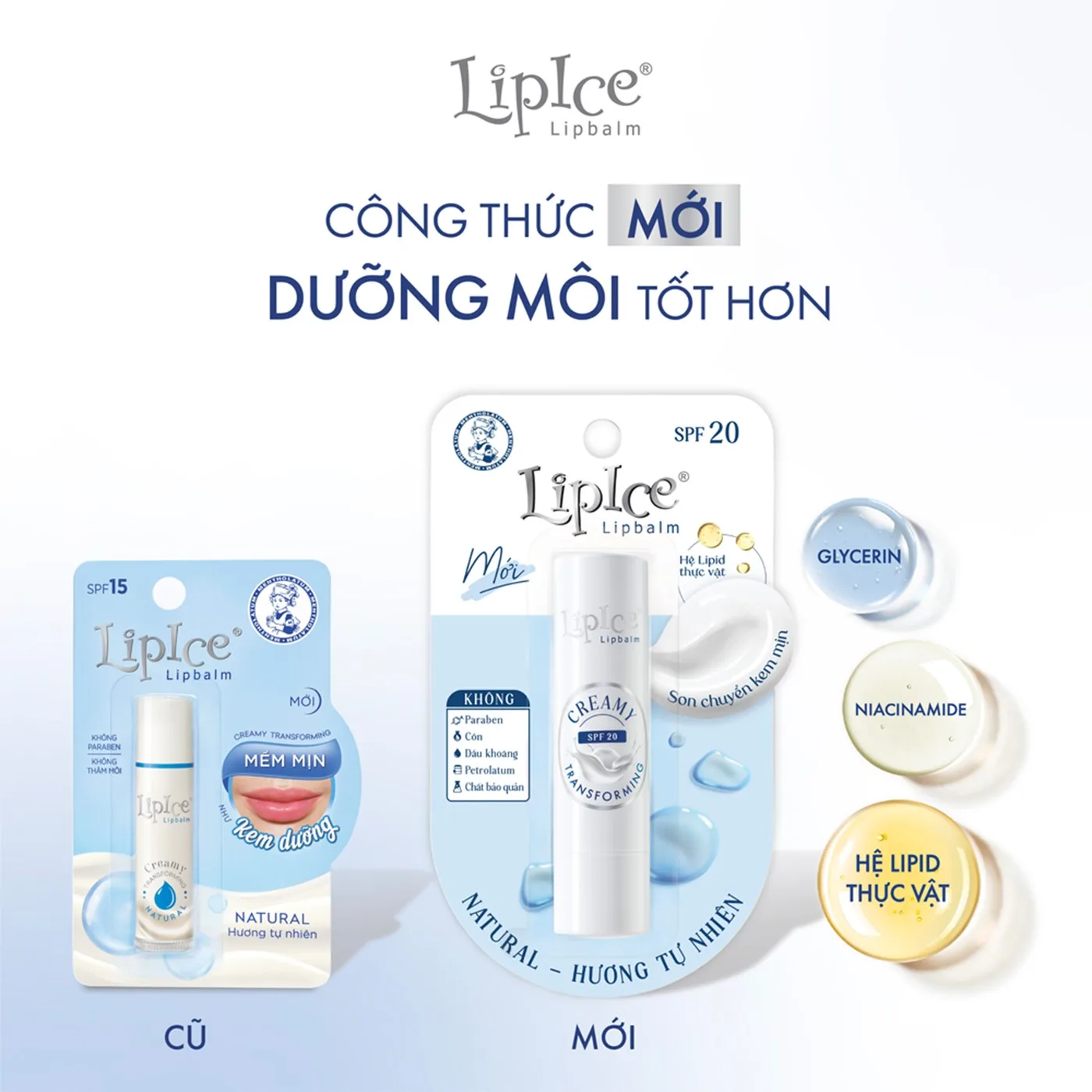 Son Dưỡng Môi LipIce Natural Hương Tự Nhiên SPF20 3,3g – Son Chuyển Kem Mịn, Mềm Môi Ẩm Mượt 3