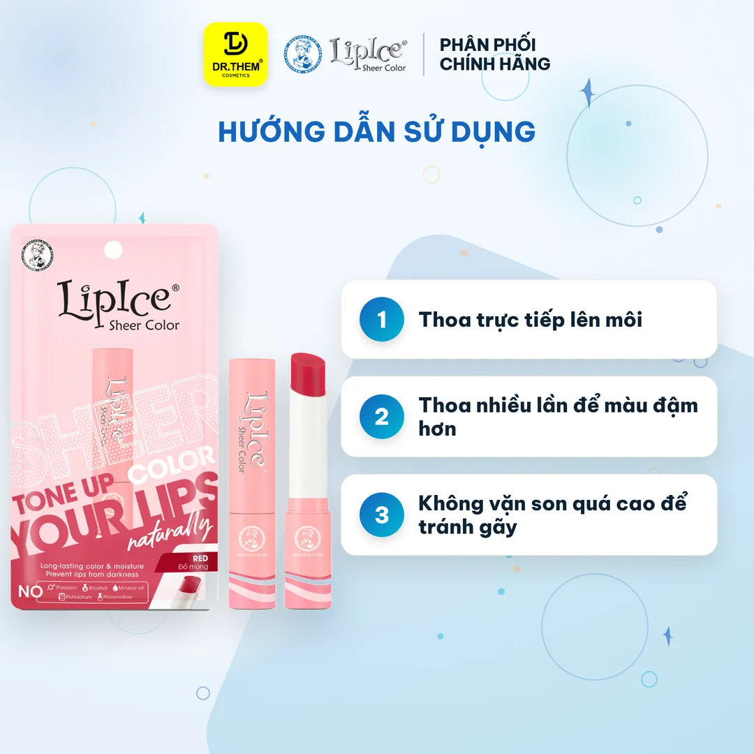 Son Dưỡng Môi Có Màu LipIce Sheer Color Red Đỏ Mọng 2,4g – Giữ Ẩm Dài Lâu, Hiệu Chỉnh Sắc Môi Tự Nhiên 6