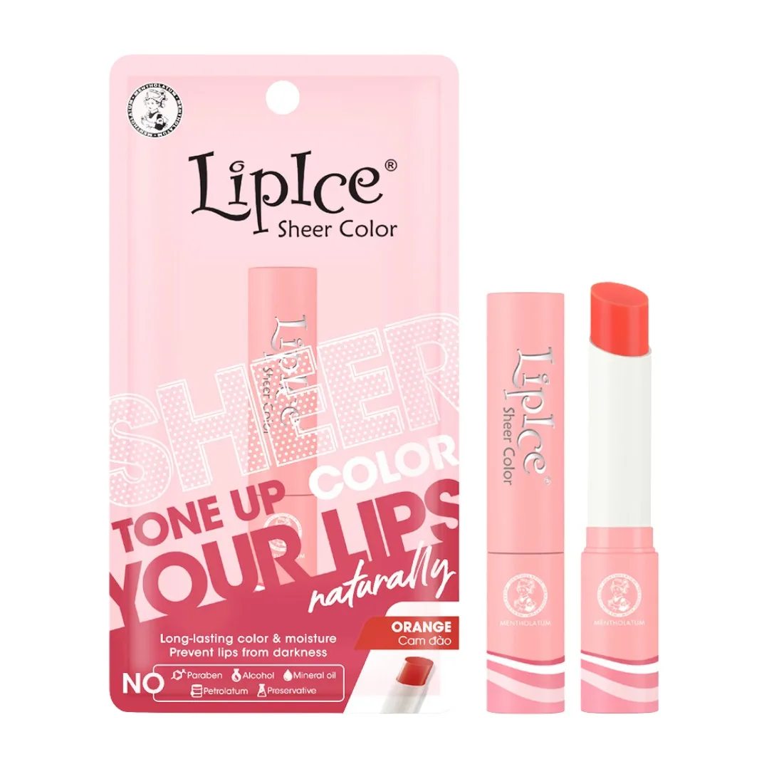 Son Dưỡng Môi Có Màu LipIce Sheer Color Orange Cam Đào 2,4g – Giữ Ẩm Dài Lâu, Hiệu Chỉnh Sắc Môi Tự Nhiên 4