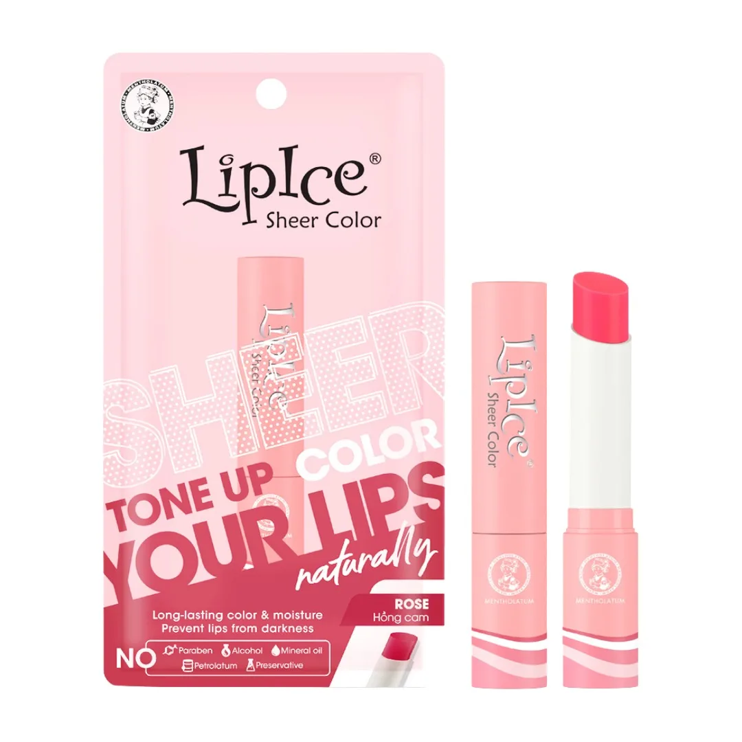 Son Dưỡng Môi Có Màu LipIce Sheer Color Rose Hồng Cam 2,4g – Giữ Ẩm Dài Lâu, Hiệu Chỉnh Sắc Môi Tự Nhiên 4