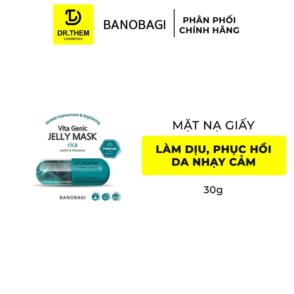 Mặt Nạ Banobagi Premium Vita Genic Jelly Mask Và Stem Cell Vitamin Mask Dưỡng Da Chuyên Sâu 30g 11
