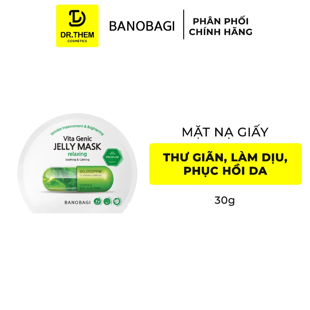 Mặt Nạ Banobagi Premium Vita Genic Jelly Mask Và Stem Cell Vitamin Mask Dưỡng Da Chuyên Sâu 30g 12