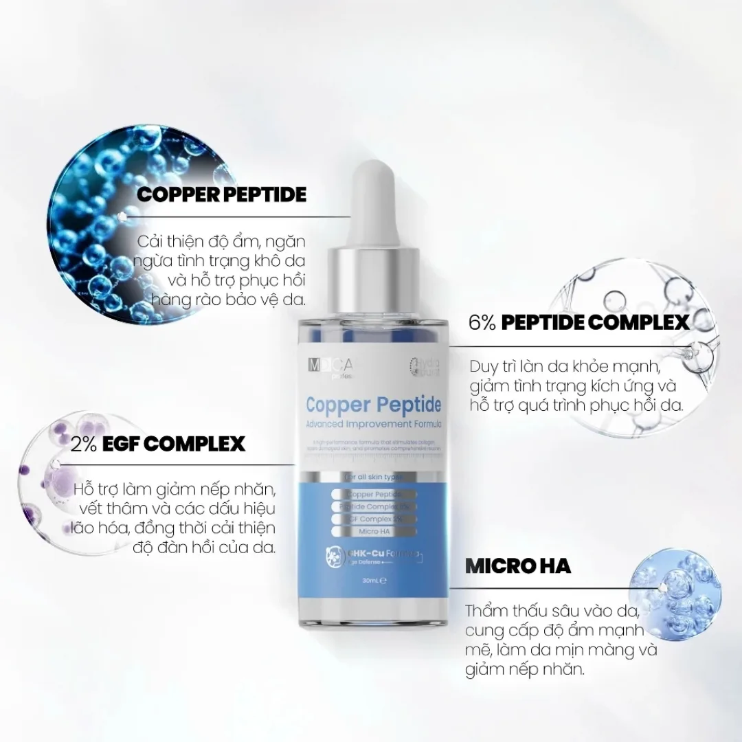 Tinh Chất Phục Hồi MD CARE Copper Peptide Serum Hỗ Trợ Tăng Sinh Collagen Làm Đầy Sẹo Chống Lão Hóa 30ml 3