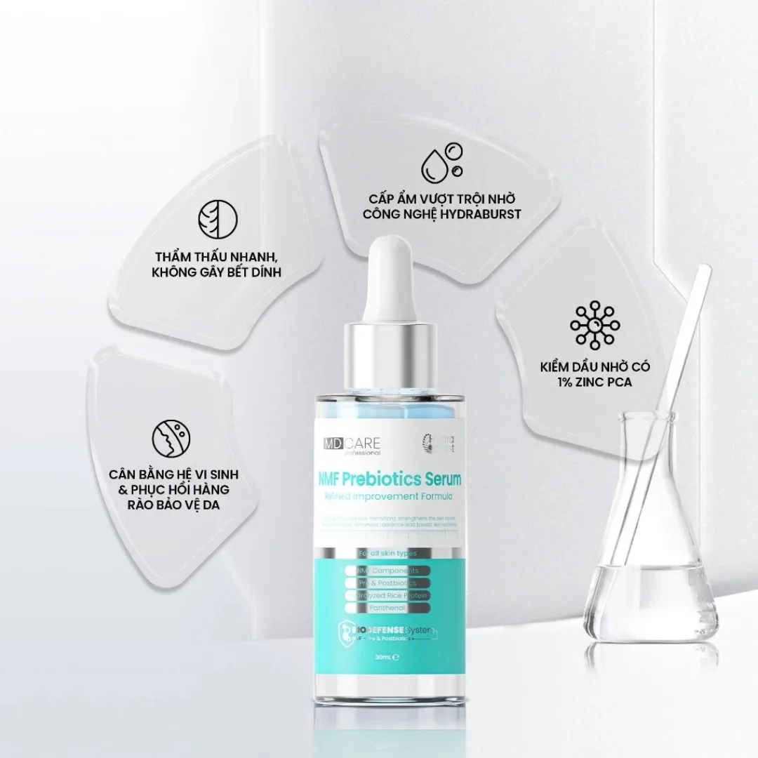 Tinh Chất Phục Hồi MD CARE NMF Prebiotics Serum Cân Bằng Lợi Khuẩn Hỗ Trợ Giảm Đỏ Cho Da Nhạy Cảm 30ml 4