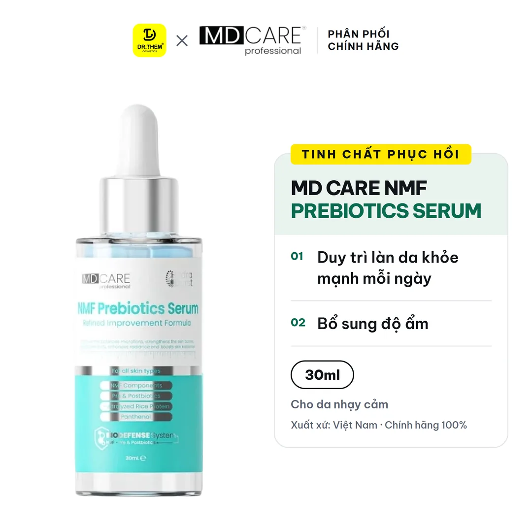 Tinh Chất Phục Hồi MD CARE NMF Prebiotics Serum Cân Bằng Lợi Khuẩn Hỗ Trợ Giảm Đỏ Cho Da Nhạy Cảm 30ml