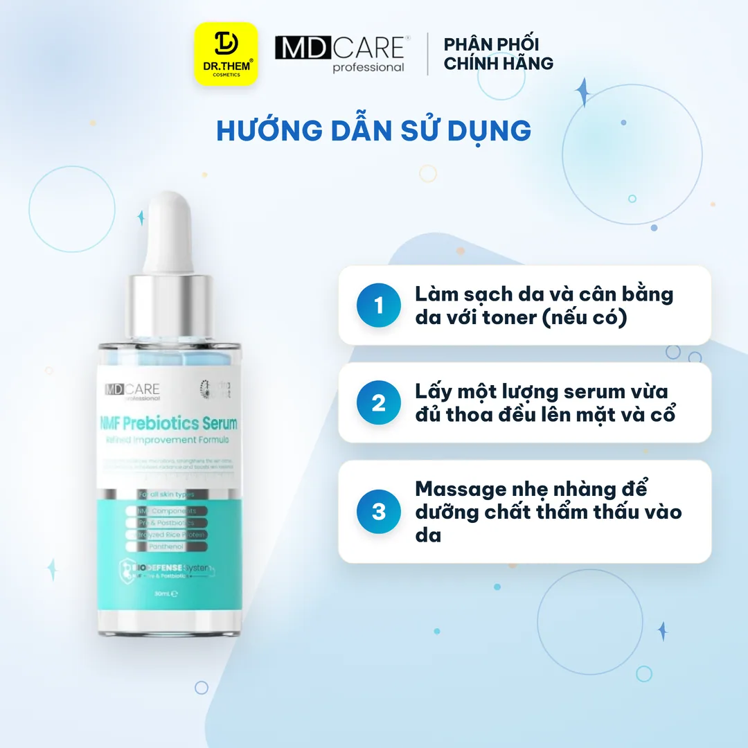 Tinh Chất Phục Hồi MD CARE NMF Prebiotics Serum Cân Bằng Lợi Khuẩn Hỗ Trợ Giảm Đỏ Cho Da Nhạy Cảm 30ml 8