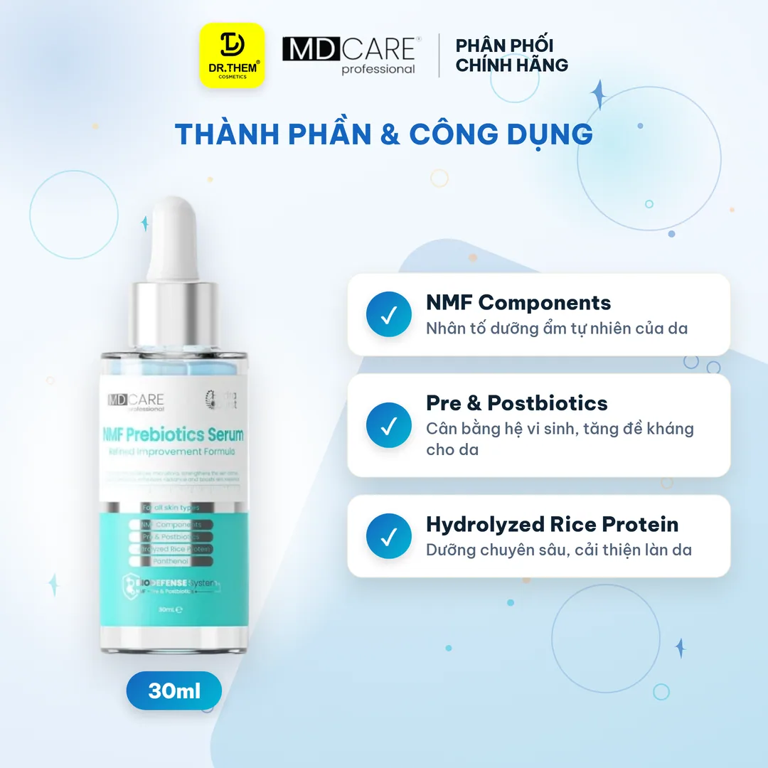 Tinh Chất Phục Hồi MD CARE NMF Prebiotics Serum Cân Bằng Lợi Khuẩn Hỗ Trợ Giảm Đỏ Cho Da Nhạy Cảm 30ml 7