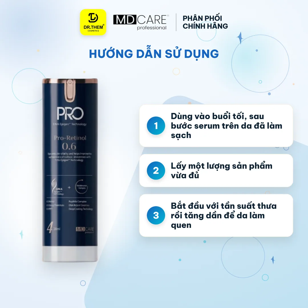 Kem Dưỡng Đêm MD Care Pro Retinol Hỗ Trợ Làm Sáng Da Cải Thiện Nếp Nhăn Và Dấu Hiệu Lão Hóa 30ml 3