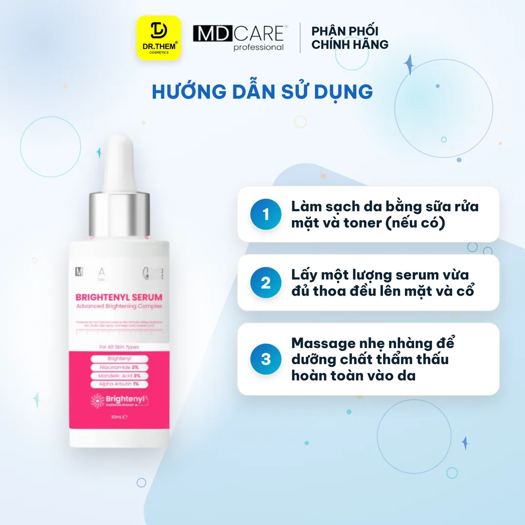 Tinh Chất Sáng Da MD CARE Brightenyl Serum Hỗ Trợ Làm Mờ Thâm Đều Màu Da Cho Da Xỉn Màu 30ml 6