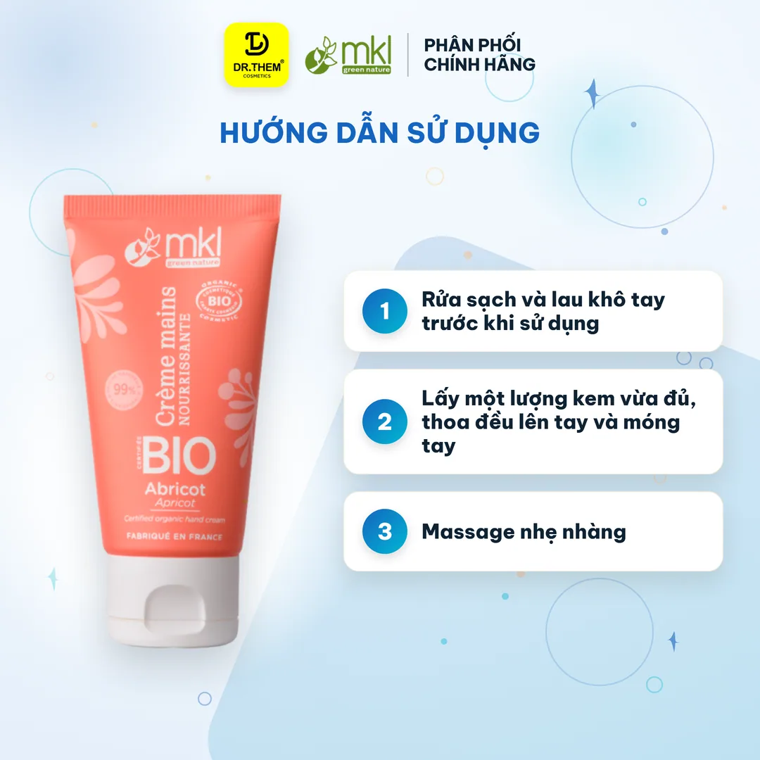 Kem Dưỡng Tay Và Móng Hữu Cơ MKL Green Nature Ecocert Hương Quả Mơ (Abricot) 50ml 3