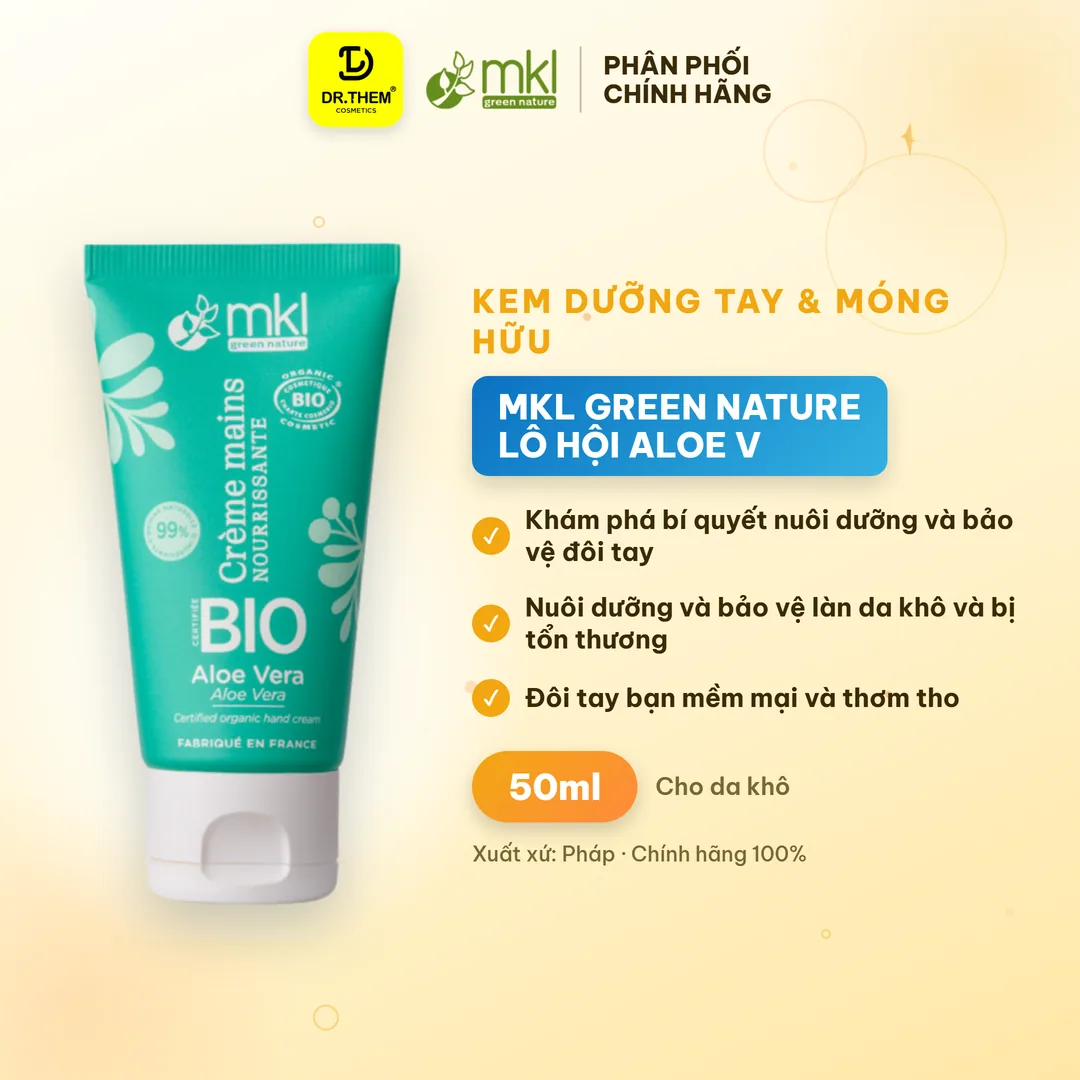 Kem Dưỡng Tay Và Móng Hữu Cơ MKL Green Nature Hand Cream Ecocert Dưỡng Ẩm Mềm Mịn Không Nhờn Rít 50ml 3