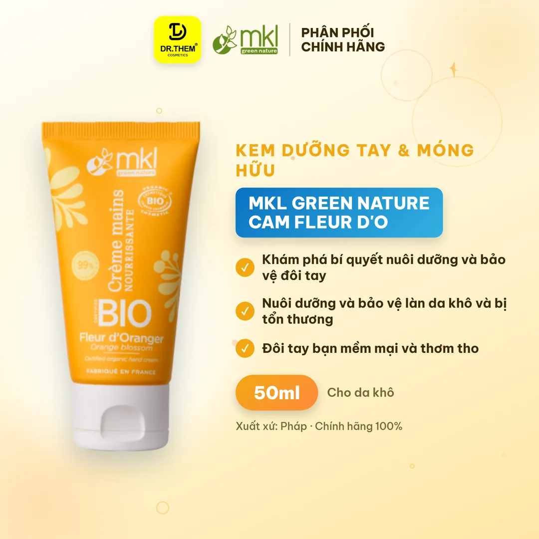 Kem Dưỡng Tay Và Móng Hữu Cơ MKL Green Nature Hand Cream Ecocert Dưỡng Ẩm Mềm Mịn Không Nhờn Rít 50ml 4