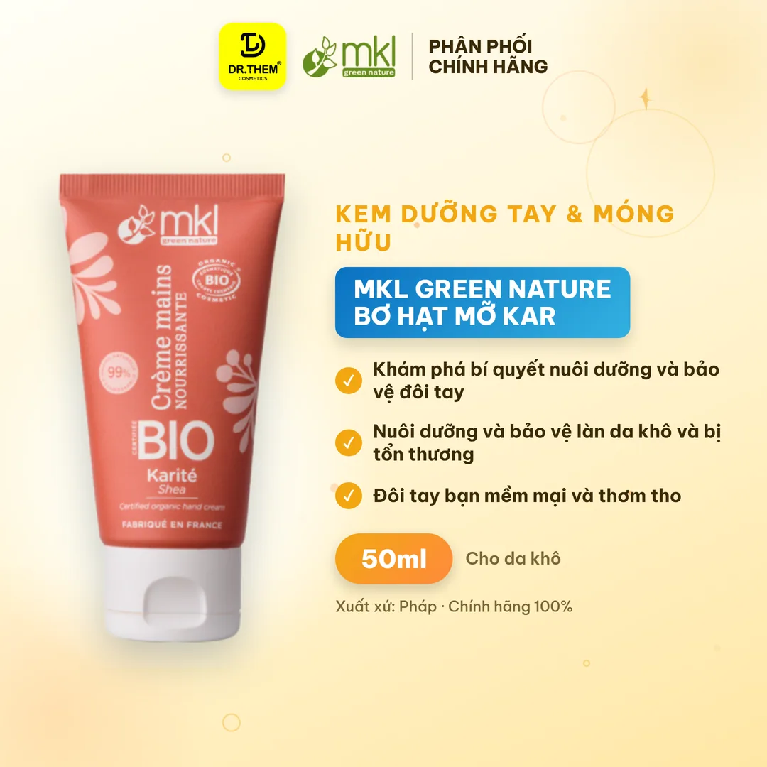 Kem Dưỡng Tay Và Móng Hữu Cơ MKL Green Nature Hand Cream Ecocert Dưỡng Ẩm Mềm Mịn Không Nhờn Rít 50ml 5