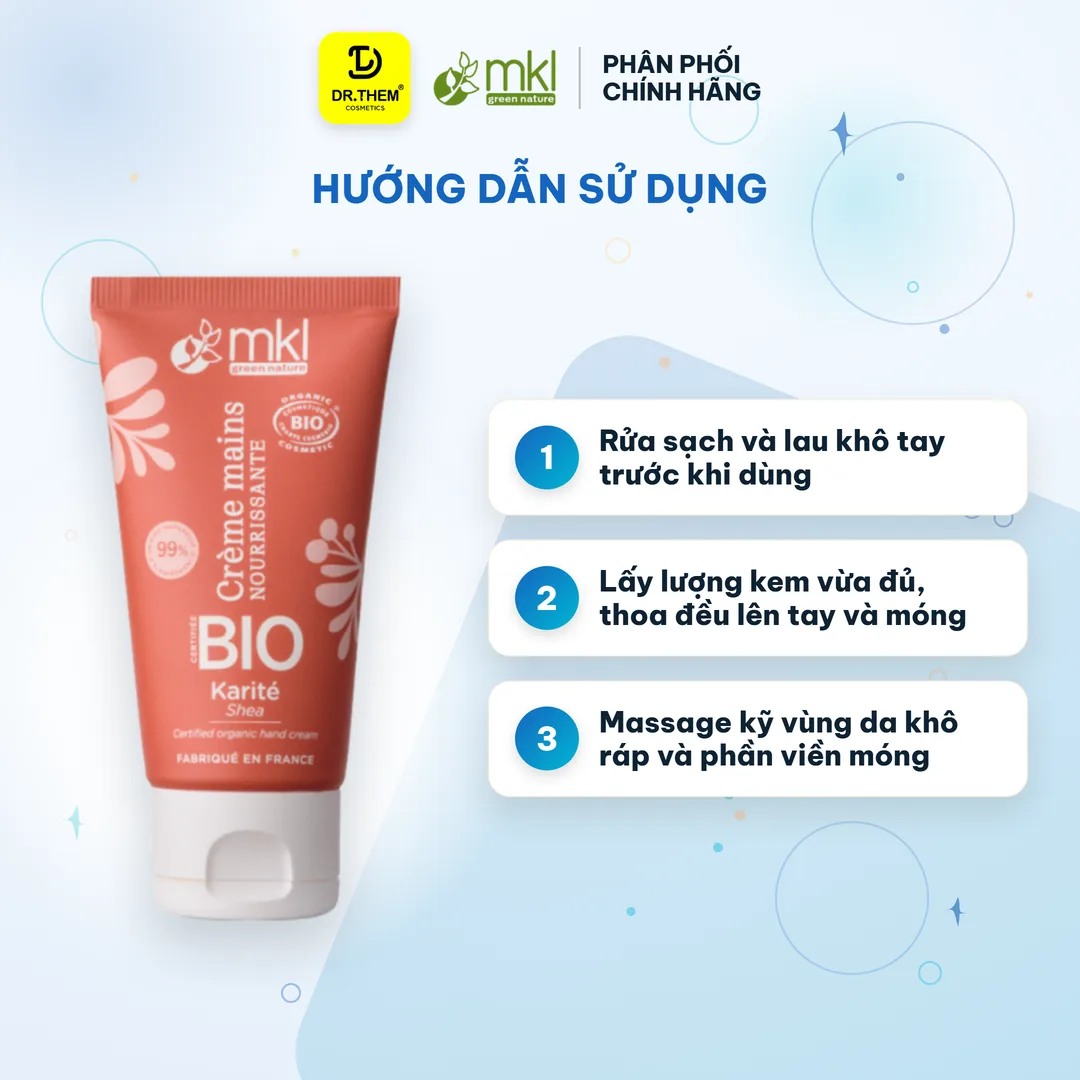 Kem Dưỡng Tay Và Móng Hữu Cơ MKL Green Nature Ecocert Hương Bơ Hạt Mỡ (Karité) 50ml 3