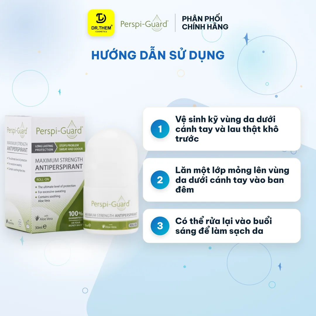 Lăn Khử Mùi Perspi-Guard Maximum Strength Antiperspirant Roll On Ngăn Mồ Hôi Khử Mùi Hiệu Quả Tối Ưu 30ml – hướng dẫn sử dụng