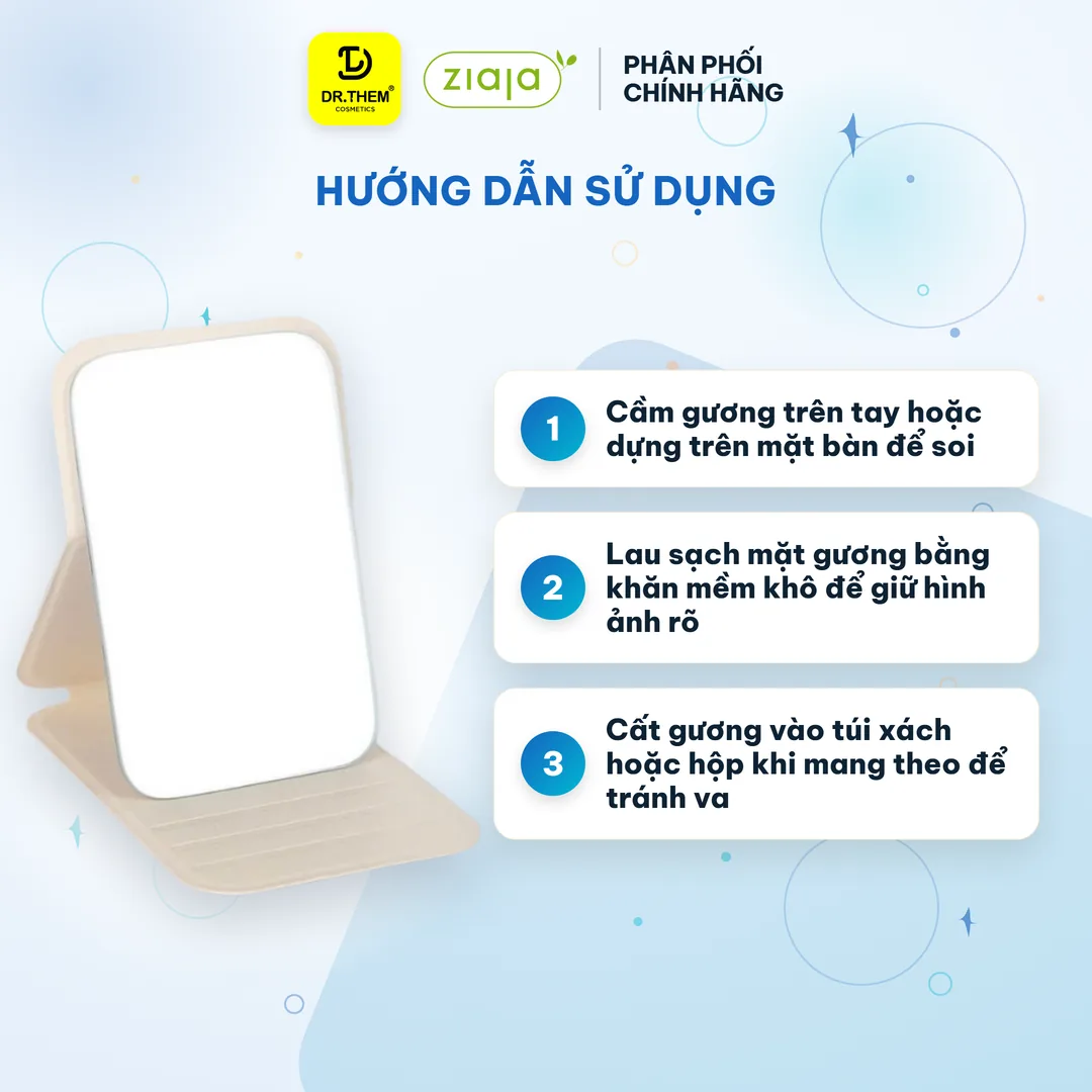 Quà Tặng Gương Cầm Tay Để Bàn Khung Nhựa Mặt Gương Tráng Bạc Tiện Lợi Cho Trang Điểm Và Du Lịch (Gương Dài) – hướng dẫn sử dụng