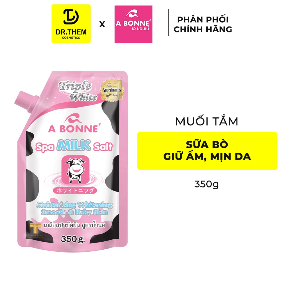 Muối Tắm Tẩy Tế Bào Chết A Bonne Spa Milk Salt Sữa Bò Sữa Chua Vitamin C Dưỡng Da Mịn Màng 350g 5