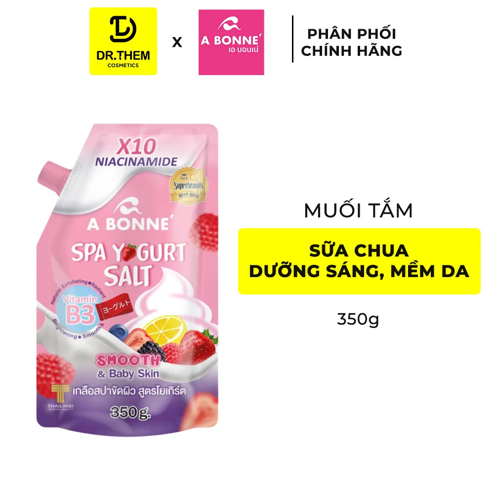 Muối Tắm Tẩy Tế Bào Chết A Bonne Spa Milk Salt Sữa Bò Sữa Chua Vitamin C Dưỡng Da Mịn Màng 350g 6