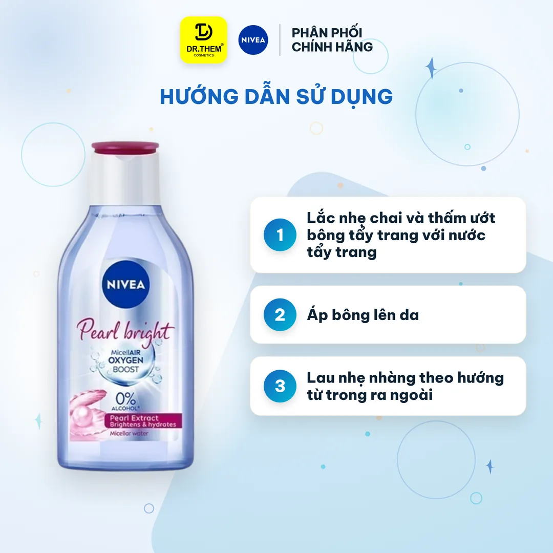 Nước Tẩy Trang Nivea Pearl Bright Micellar Water Làm Sạch Sâu Dưỡng Sáng Da 400ml 3
