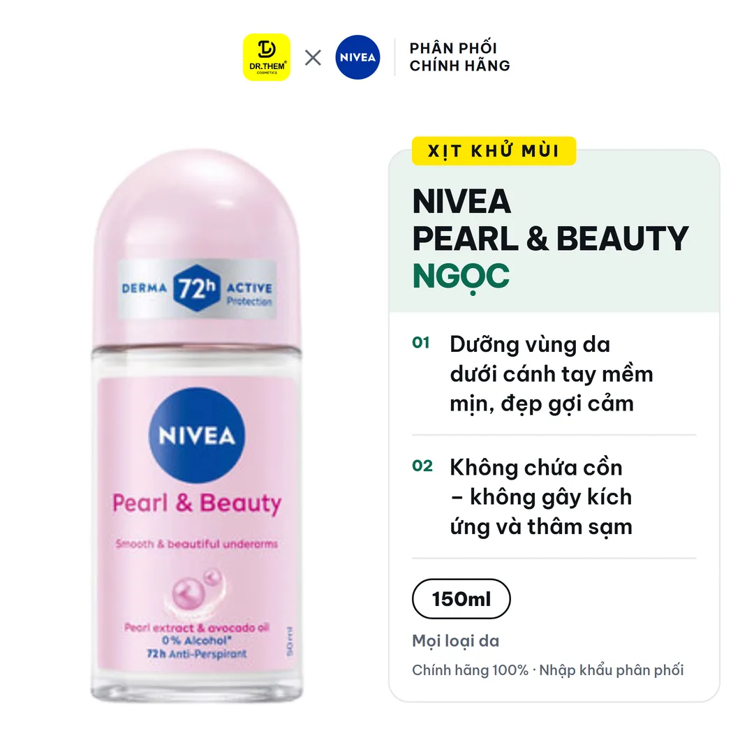 Xịt Khử Mùi Nivea Pearl & Beauty Ngọc Trai Dưỡng Sáng 150ml
