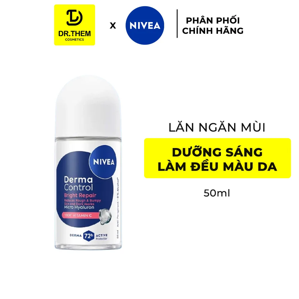 Xịt Lăn Ngăn Mùi Nivea Derma Control Bright Dưỡng Sáng Làm Đều Màu Da Vùng Dưới Cánh Tay 50ml/150ml 6