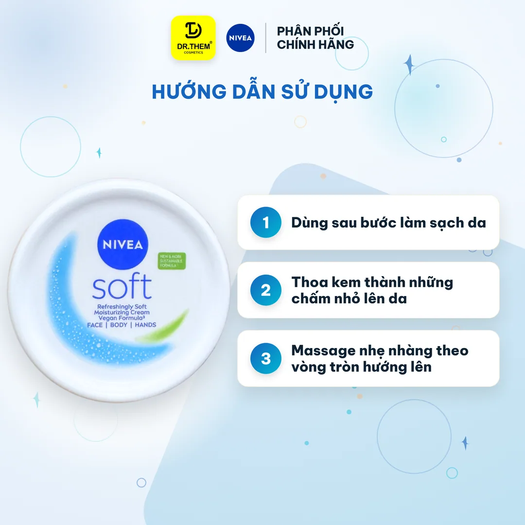 Kem Dưỡng Mềm Da Nivea Soft Crème Tinh Dầu Jojoba Và Vitamin E Dưỡng Ẩm Cho Da Mềm Mịn Dùng Cho Mặt Tay Toàn Thân 200ml 8