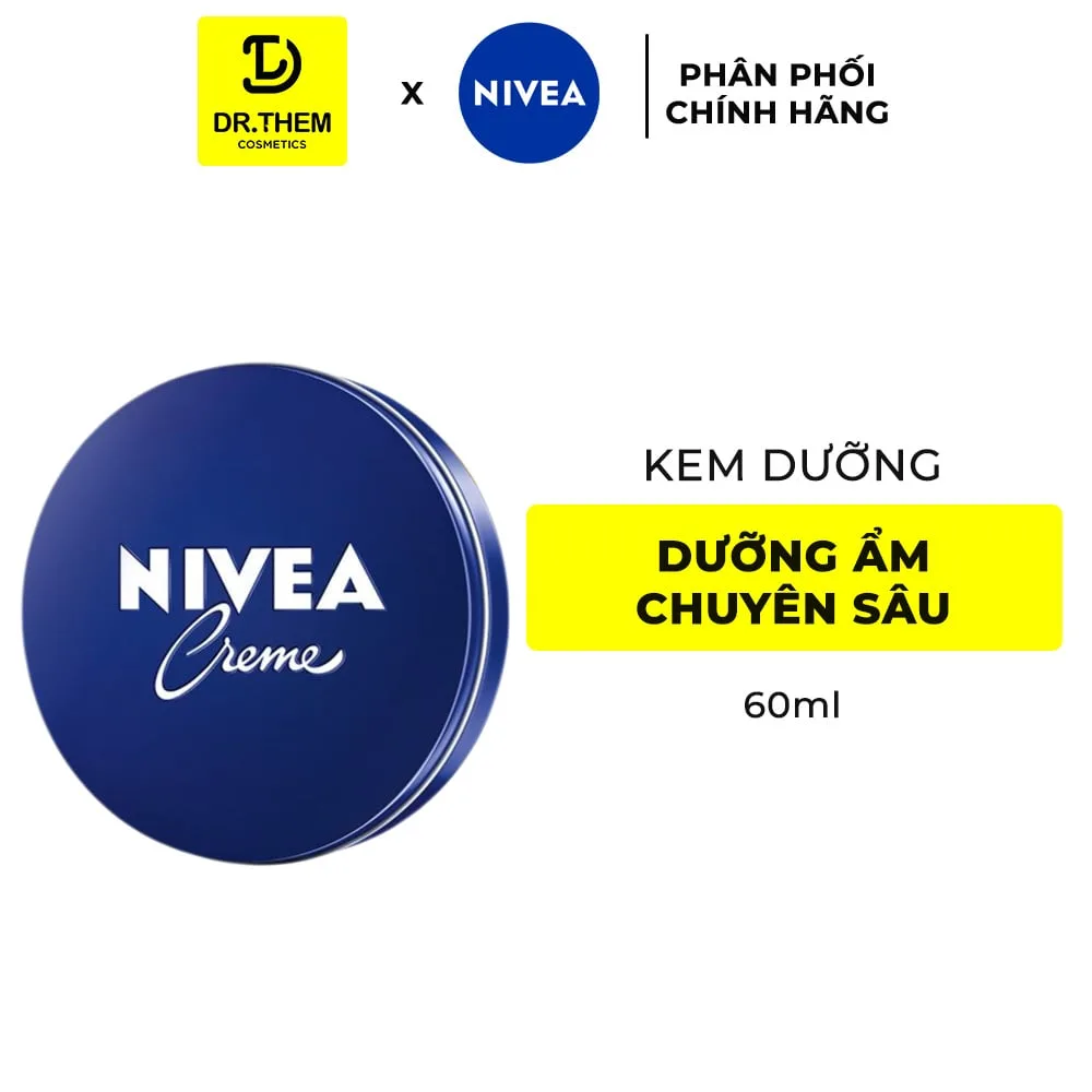 Kem Dưỡng Ẩm Da Nivea Crème Dưỡng Ẩm Sâu 24 Giờ Chiết Xuất Sữa Và Eucerit Cho Da Khô Dùng Cho Mặt Tay Toàn Thân 60ml