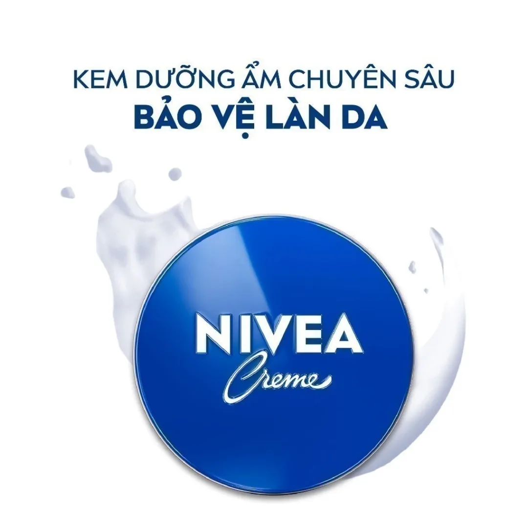 Kem Dưỡng Ẩm Da Nivea Crème Dưỡng Ẩm Sâu 24 Giờ Chiết Xuất Sữa Và Eucerit Cho Da Khô Dùng Cho Mặt Tay Toàn Thân 60ml 3