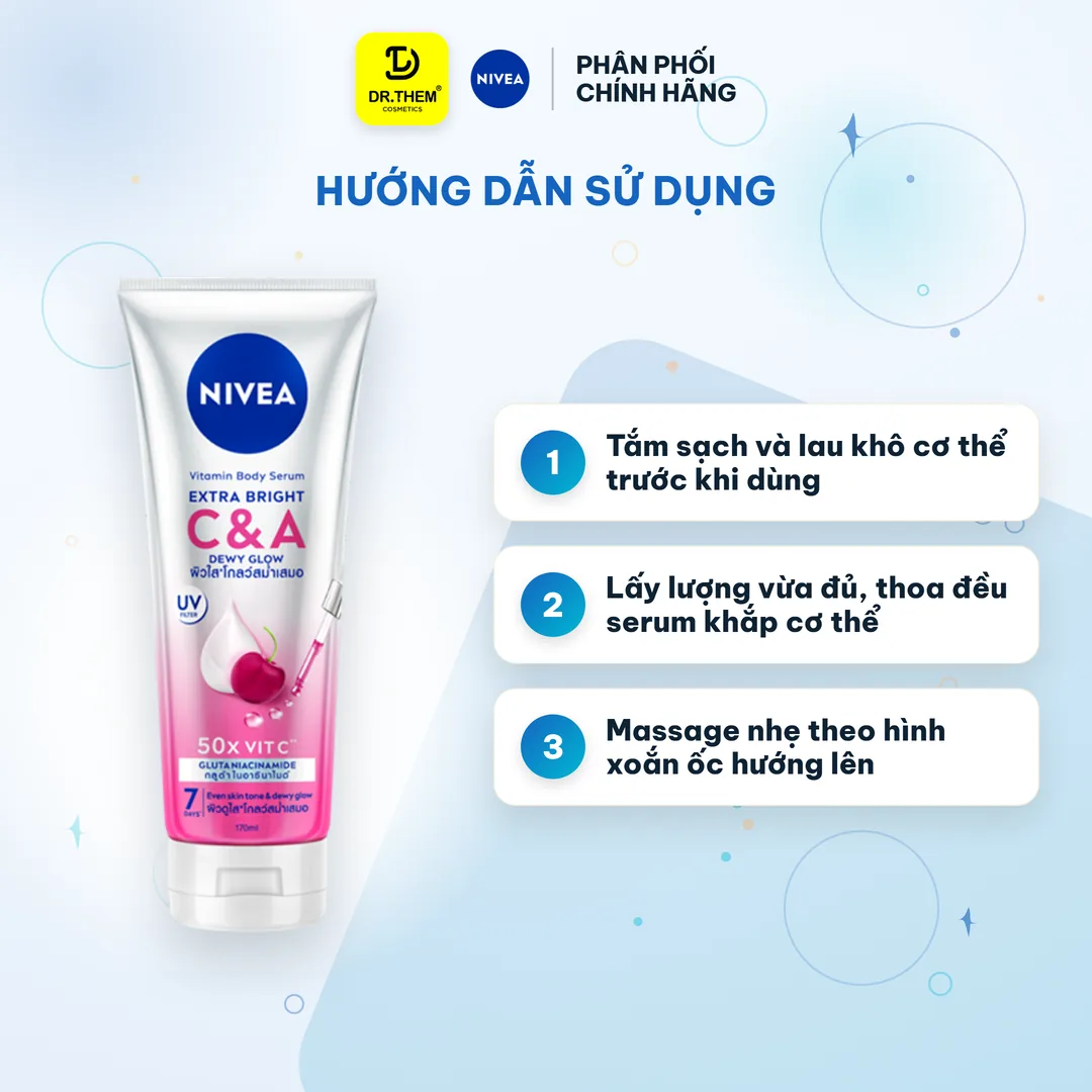Serum Dưỡng Thể NIVEA Extra Bright Vitamin C&A Dewy Glow 170ml 3