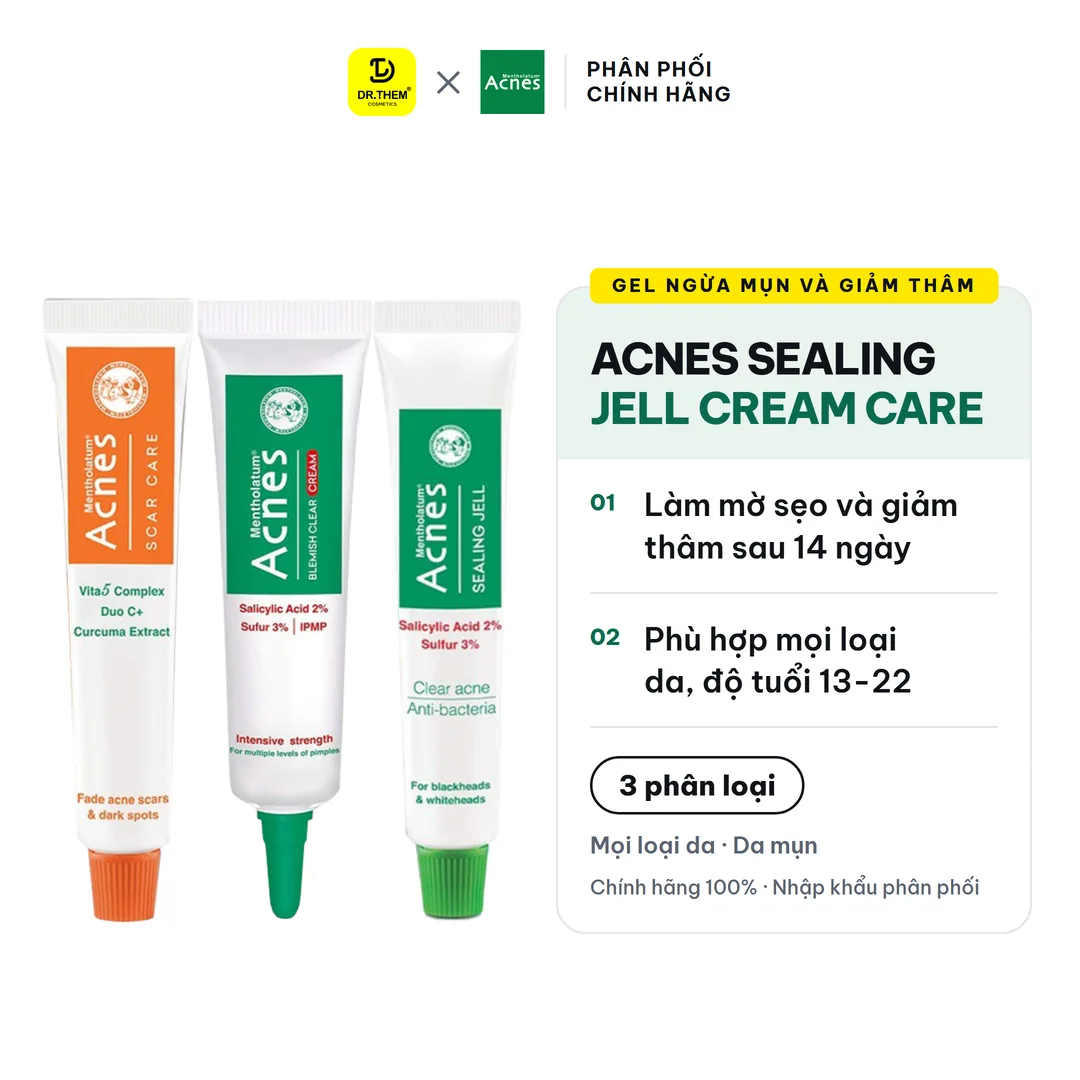 Gel Chấm Mụn Acnes Sealing Jell Blemish Clear Cream Scar Care Hỗ Trợ Giảm Mụn Và Mờ Thâm Sẹo