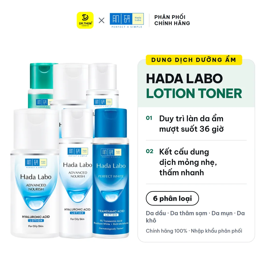 Dung Dịch Dưỡng Da Hada Labo Lotion Advanced Nourish Perfect White Acne Care Dưỡng Ẩm Toàn Diện 100ml 170ml