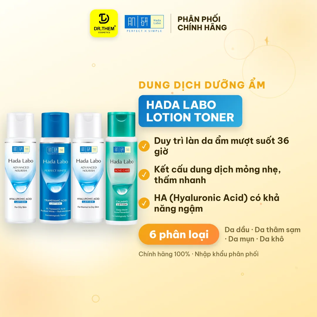 Dung Dịch Dưỡng Da Hada Labo Lotion Advanced Nourish Perfect White Acne Care Dưỡng Ẩm Toàn Diện 100ml 170ml