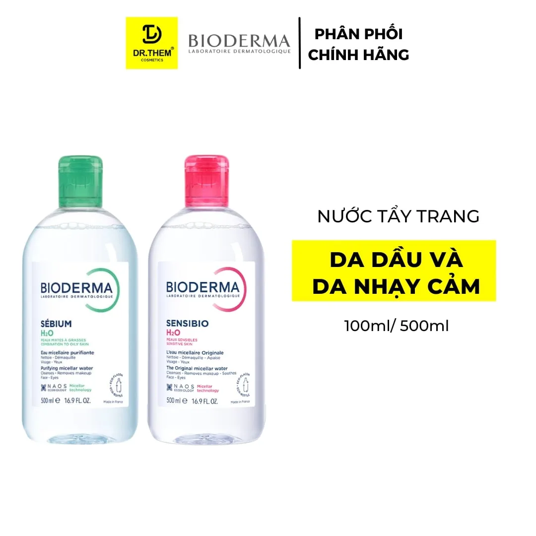 Nước Tẩy Trang Bioderma Sensibio Sébium H2O Làm Sạch Sâu Dịu Nhẹ Cho Da Nhạy Cảm Và Da Dầu Mụn 100ml 500ml