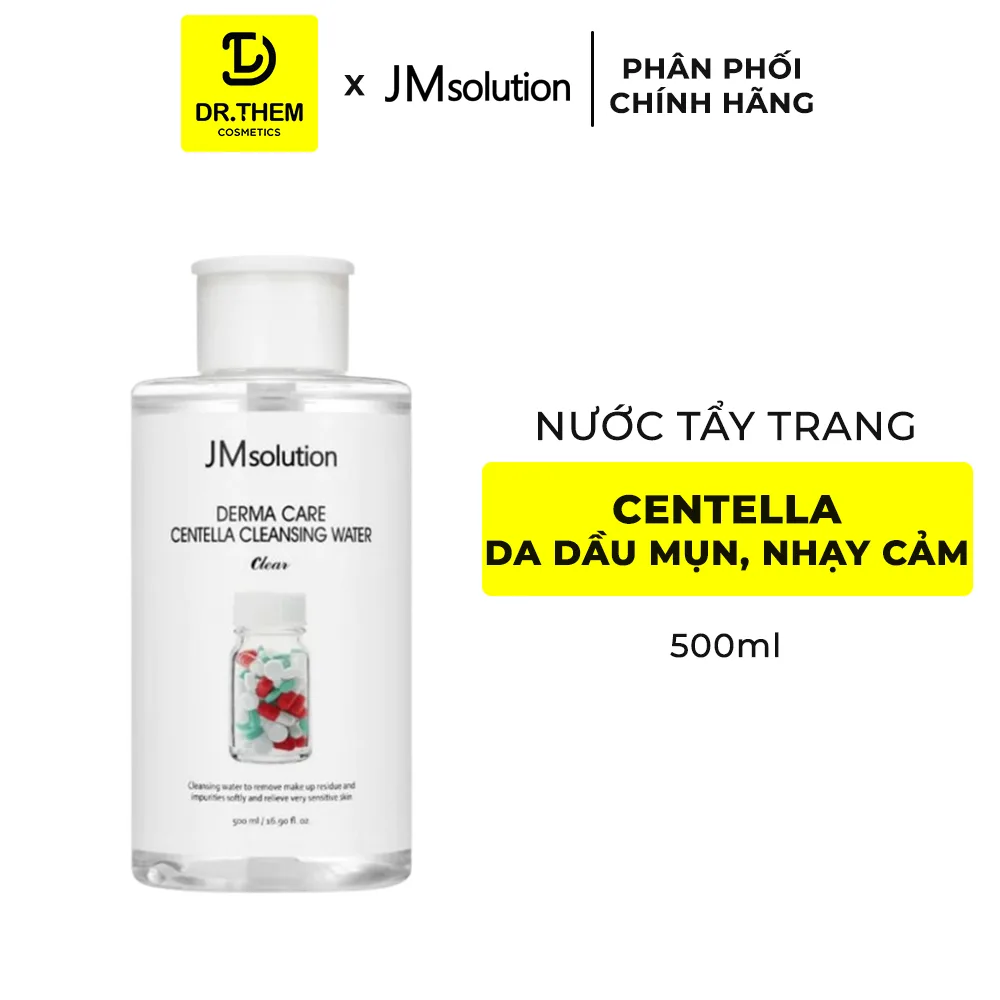 Nước Tẩy Trang JMsolution Centella Ceramide S.O.S Ringer Cleansing Water Làm Sạch Cấp Ẩm Cho Mọi Loại Da 500ml 850ml 6