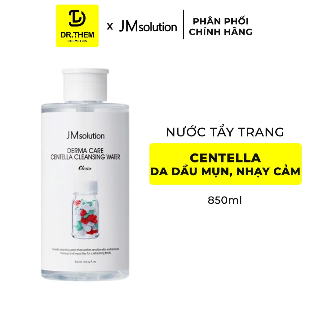Nước Tẩy Trang JMsolution Centella Ceramide S.O.S Ringer Cleansing Water Làm Sạch Cấp Ẩm Cho Mọi Loại Da 500ml 850ml 7