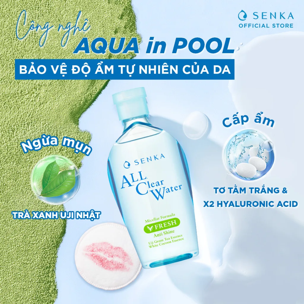 Nước Tẩy Trang Senka All Clear Water Micellar Formula Làm Sạch Trang Điểm Và Dưỡng Ẩm Cho Da 230ml 3
