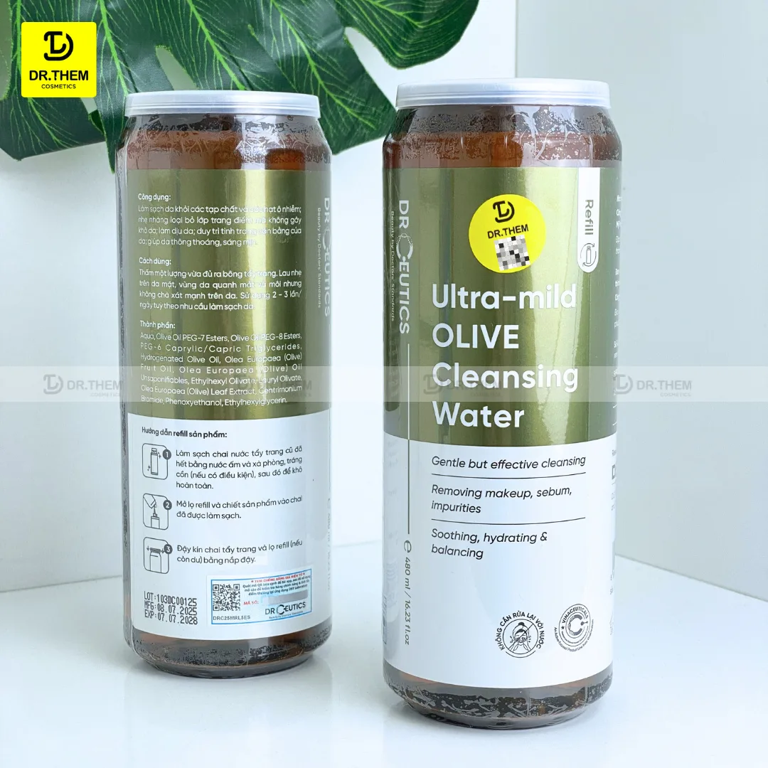 Nước Tẩy Trang Và Sữa Tẩy Trang DrCeutics Ultra Mild Gentle Olive Milky Micellar Làm Sạch Sâu Cho Mọi Loại Da 500ml 4