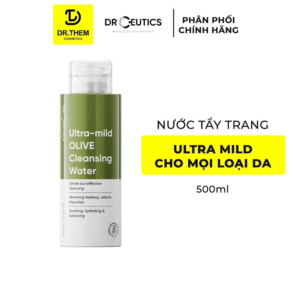 Nước Tẩy Trang Và Sữa Tẩy Trang DrCeutics Ultra Mild Gentle Olive Milky Micellar Làm Sạch Sâu Cho Mọi Loại Da 500ml 7