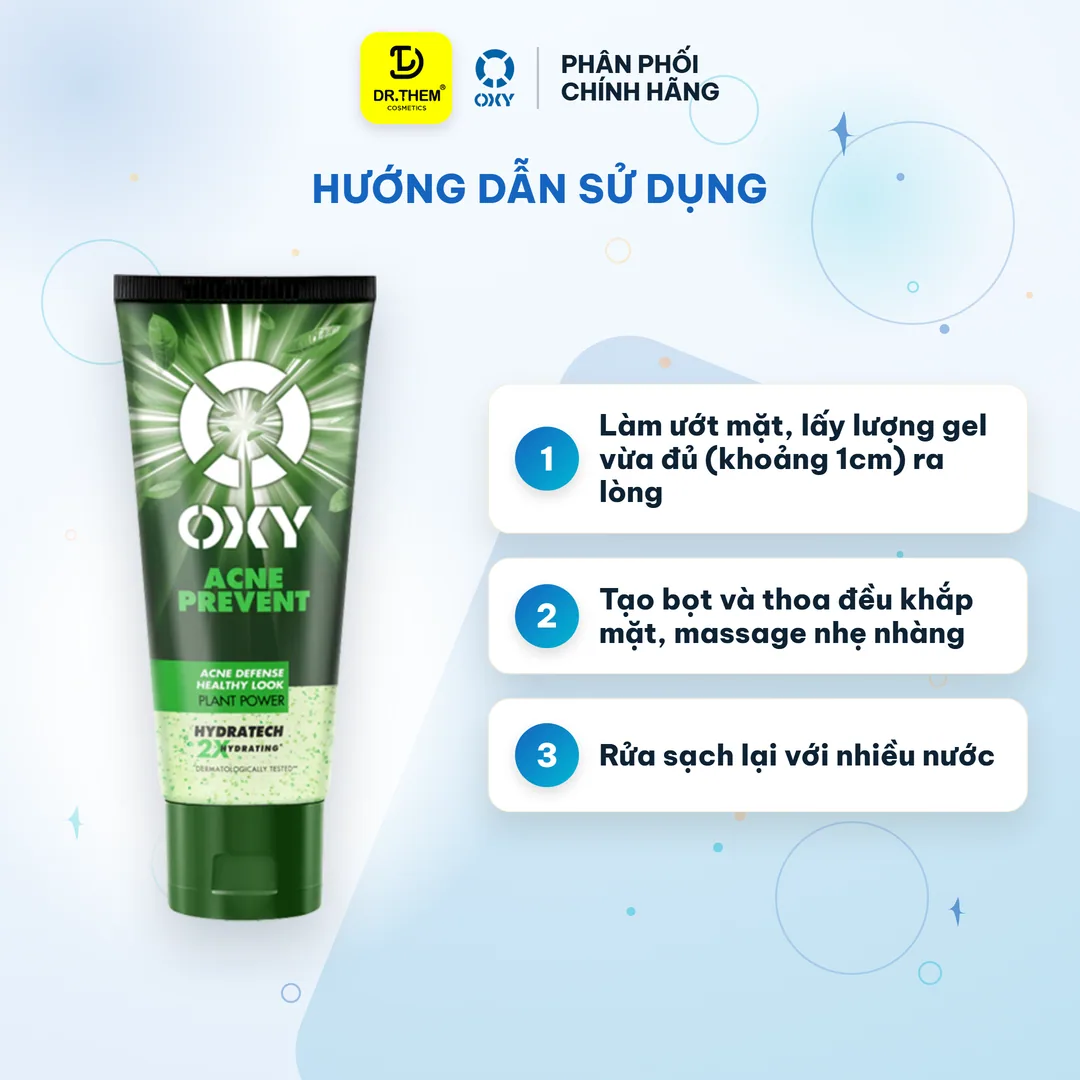 Gel Rửa Mặt OXY Acne Prevent Hạt Mát Xa Trà Xanh Làm Sạch Sâu Hỗ Trợ Ngừa Mụn Cho Da Mụn Da Nhờn 100g 5