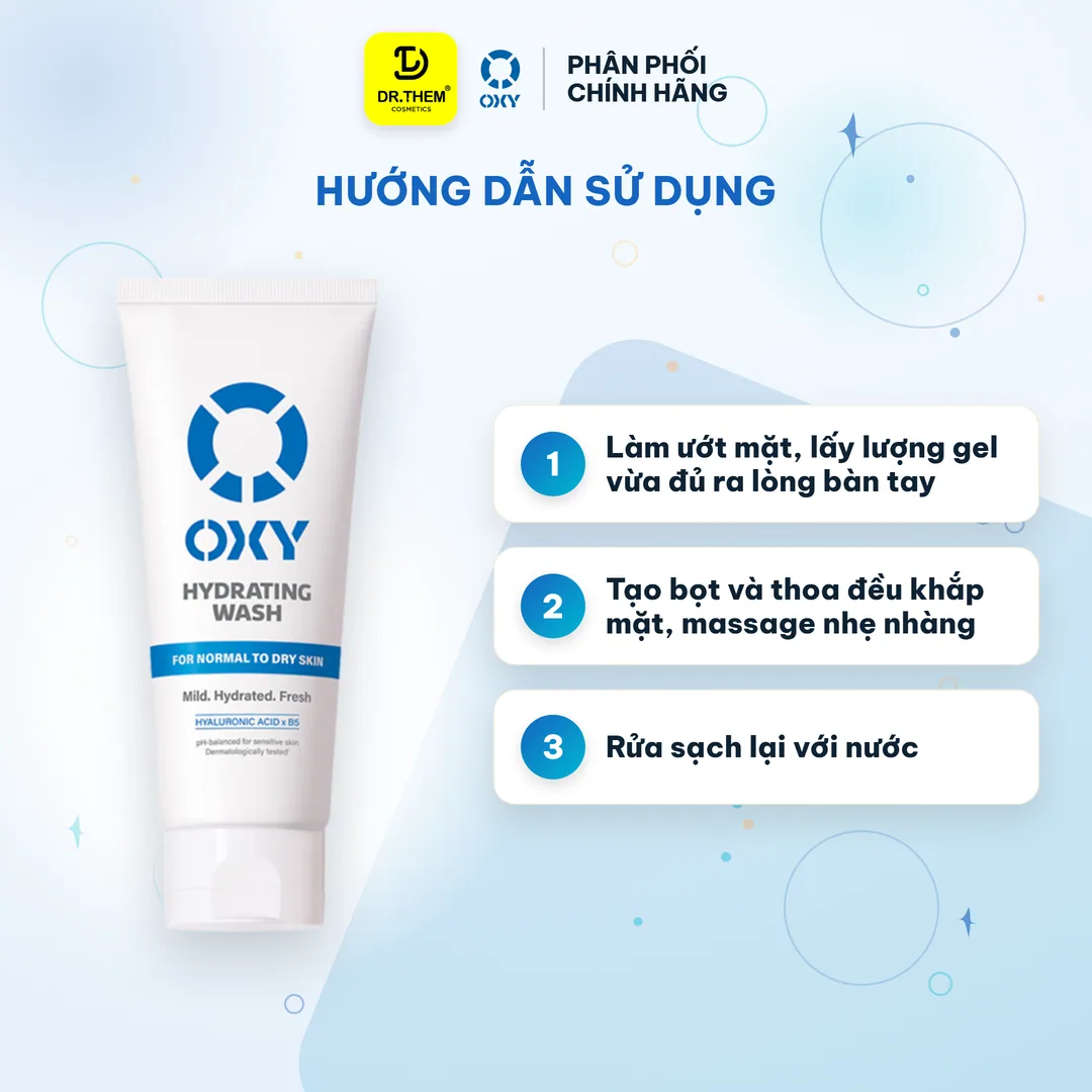 Gel Rửa Mặt OXY Hydrating Wash Dịu Nhẹ Cấp Ẩm Giảm Khô Căng Cho Da Thường Đến Da Khô Và Da Nhạy Cảm 100g 7