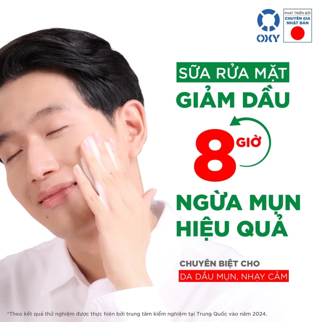 Sữa Rửa Mặt OXY Oil Acne Wash Giảm Dầu Và Dịu Da 8 Giờ Hỗ Trợ Ngừa Mụn Cho Da Hỗn Hợp Thiên Dầu Da Mụn 100g 3