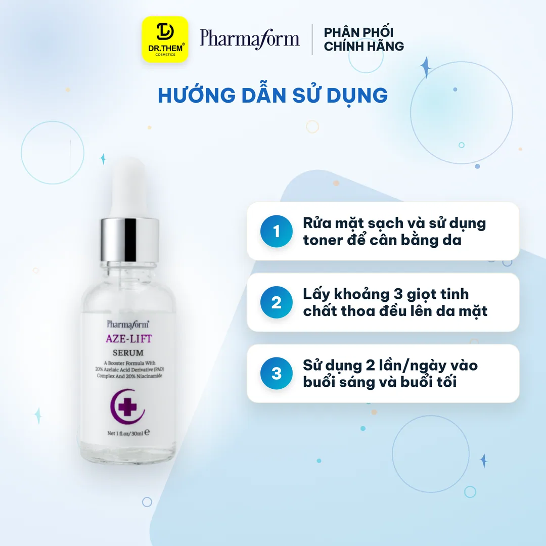 Tinh Chất Pharmaform Aze Lift Serum Kiểm Soát Dầu Se Khít Lỗ Chân Lông Hỗ Trợ Giảm Mụn Cho Da Dầu 30ml 6
