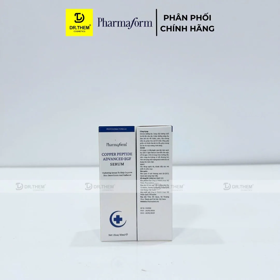 Tinh Chất Pharmaform Copper Peptide Advanced EGF Phục Hồi Da Tổn Thương Hỗ Trợ Chống Lão Hóa 30ml 5