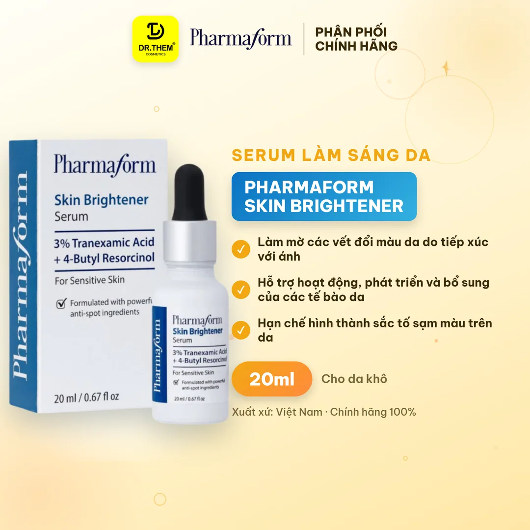Tinh Chất Pharmaform Skin Brightener Serum Làm Sáng Da Hỗ Trợ Cải Thiện Thâm Mụn Tàn Nhang 20ml