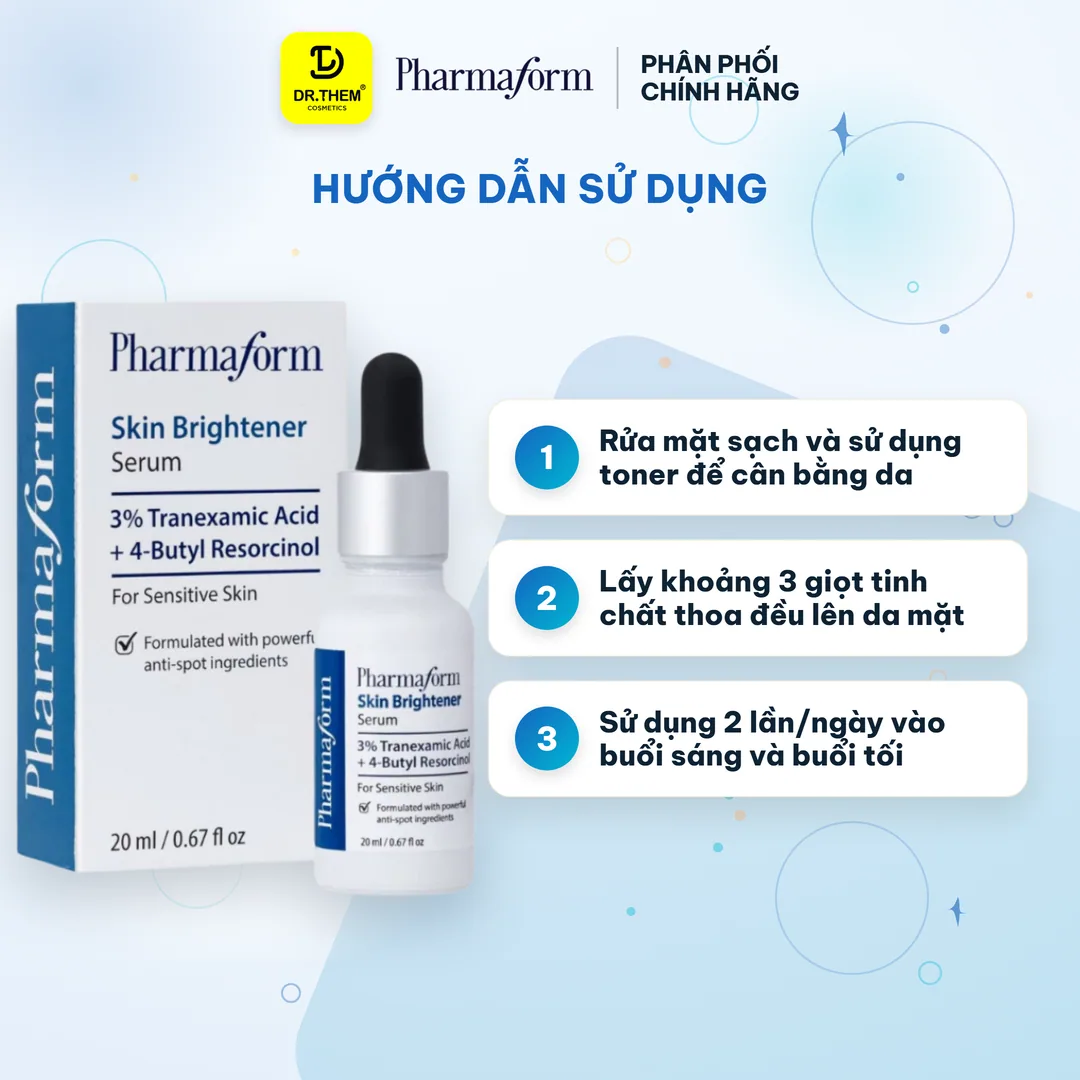 Tinh Chất Pharmaform Skin Brightener Serum Làm Sáng Da Hỗ Trợ Cải Thiện Thâm Mụn Tàn Nhang 20ml 6