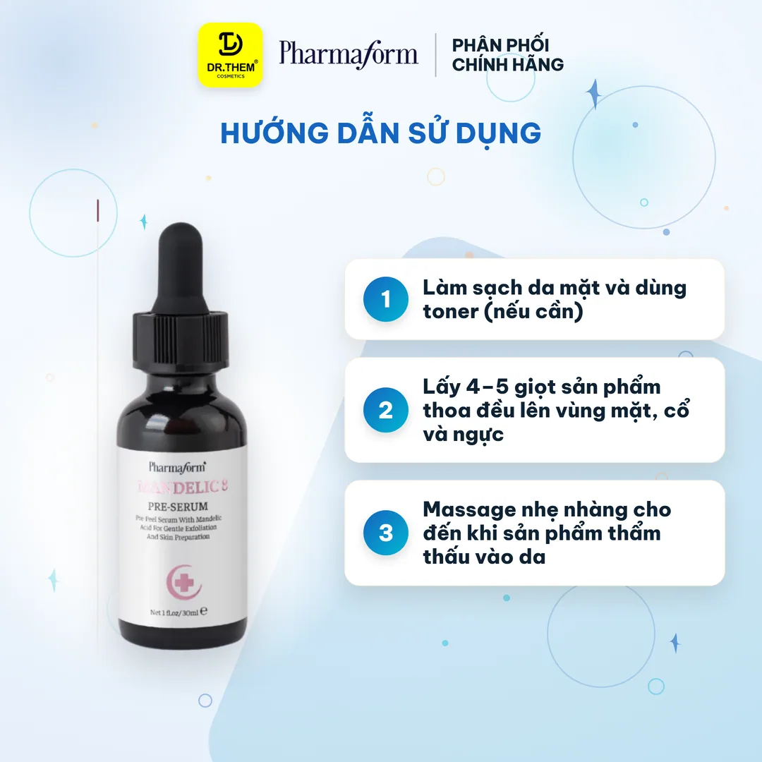 Tinh Chất Pharmaform Mandelic 8 Pre Serum Tẩy Tế Bào Chết Dịu Nhẹ Hỗ Trợ Làm Đều Màu Da Sáng Mịn 30ml 5