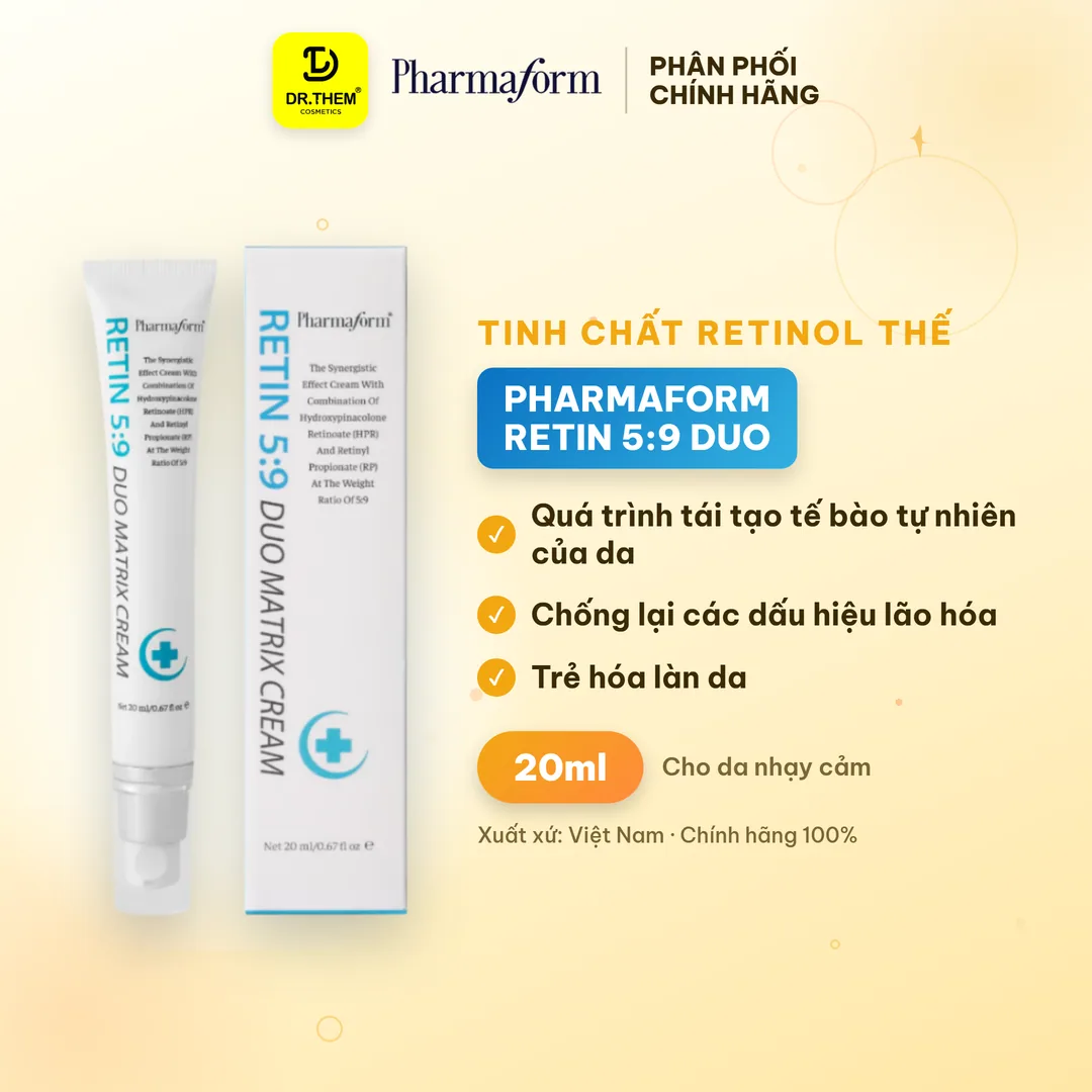 Kem Dưỡng Retinol Pharmaform Retin 5:9 Duo Matrix Cream Hỗ Trợ Chống Lão Hóa Giảm Nếp Nhăn Đều Màu Da 20ml